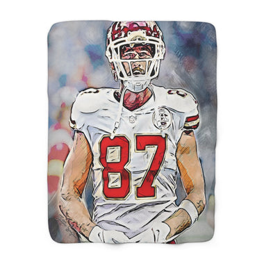 Travis Kelce Sherpa Fleece Blanket