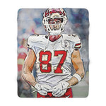 Travis Kelce Sherpa Fleece Blanket