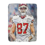 Travis Kelce Sherpa Fleece Blanket